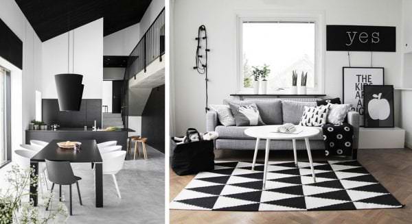 Мебель в черно белом цвете