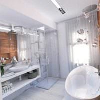 идея необычного дизайна ванной комнаты фото
