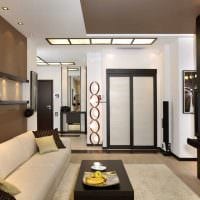 пример необычного интерьера гостиной комнаты в стиле минимализм фото