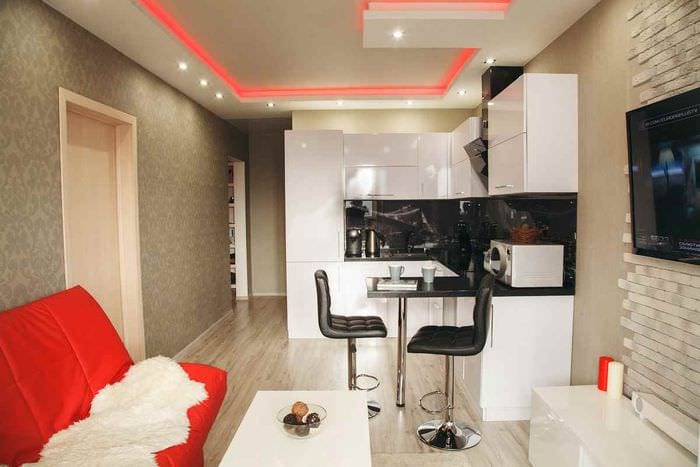Unutarnji dizajn stana je 20 m² u centru Barcelone. Pregled studio apartmana. Pregled studija 20 m²