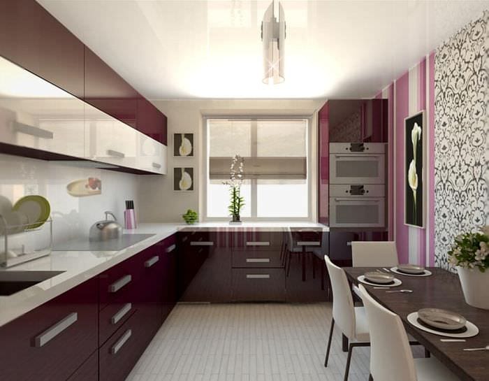 Dizajn kuhinje s dva prozora - značajke i mogućnosti dizajniranja otvora