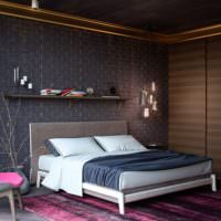 Темные цвета в дизайне спальни