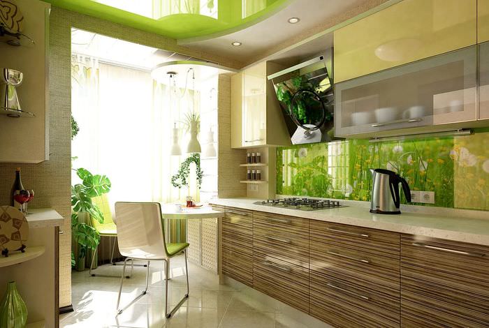 Дизайн кухни салатового цвета: фото лучших интерьеров